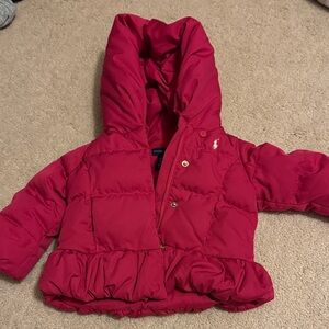 Ralph Lauren Kids Red Puffer Jacket 12M